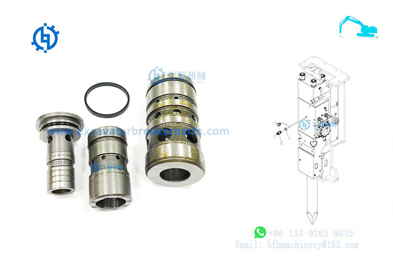 Hanwoo Rhino Hydraulic Breaker Parts Everdigm B250-9802B Katup Kontrol Piston