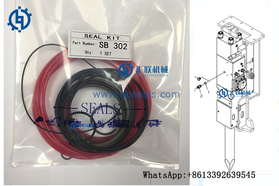 O Ring Shape Atlas Copco Breaker Parts, Kit Rebuild Silinder Hidrolik SB302