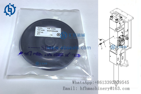 NBR PU Hydraulic Breaker Diaphragm Untuk Atlas Copco HB-2200 Hammer Accumulator